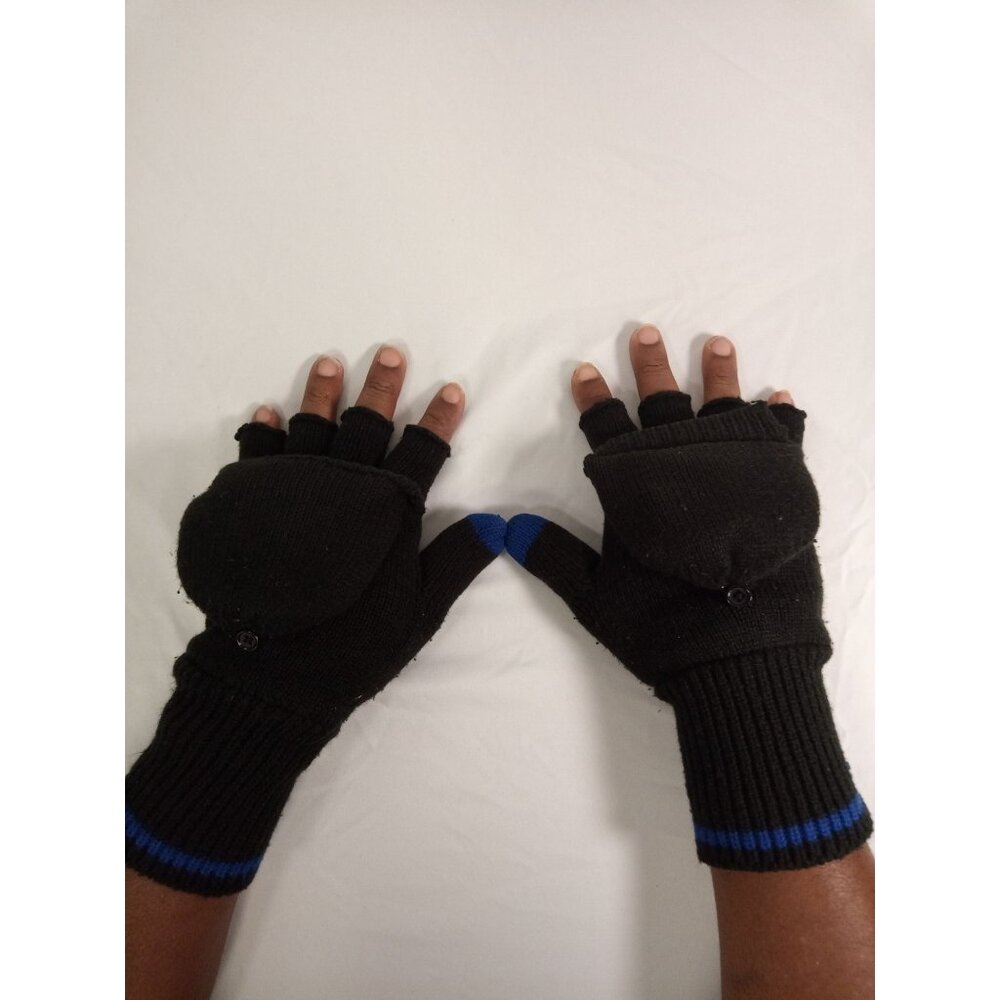 Goodfellow and Co. Men's Fold Over Fleece Lined Mitten Gloves